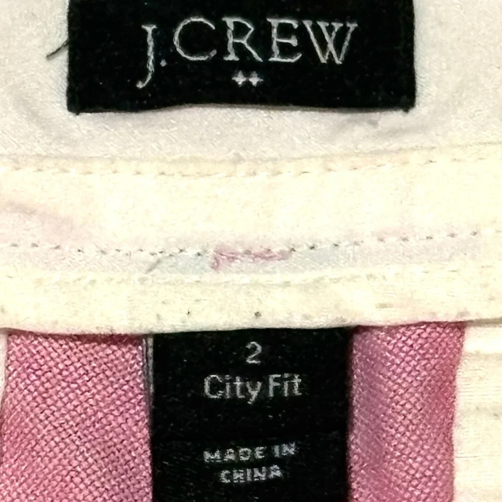 J Crew Pink Chino‎ Shorts Womens Size 2 Flat Front Casual Everyday Preppy